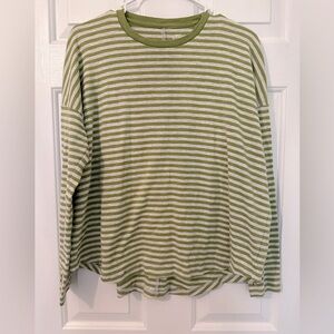 Women’s Aerie Real Soft Striped Long Sleeved Shirt - Medium
